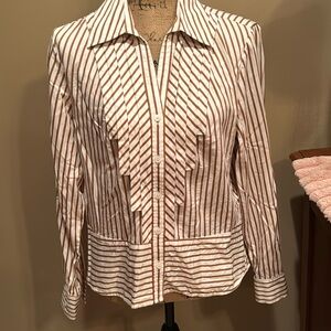 JONES NEW YORK SIGNATURE BLOUSE IN SZ L…GREAT PRE-OWNED CONDITION!!!